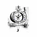 Salvador Dali clock with the words "forever, is composed of nows" tattoo design idea