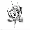 Salvador Dali clock with the words "forever, is composed of nows" tattoo design idea