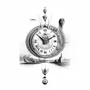 Salvador Dali clock with the words "forever, is composed of nows" tattoo design idea