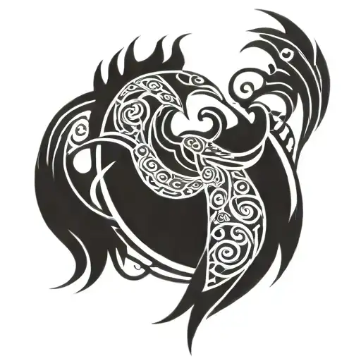 pheonix woth trinity knot design incorporating tattoo design idea