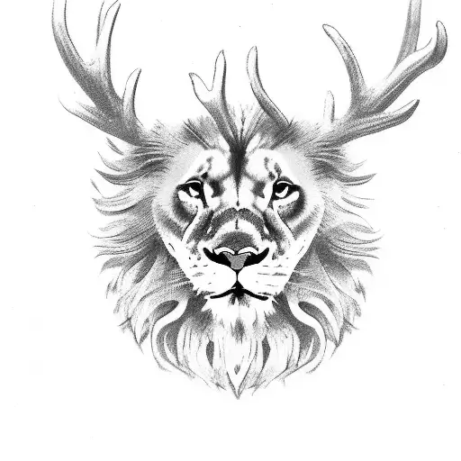 dutch lion, deer with antlers, ukraine, ireland, day of the dead tattoo design idea
