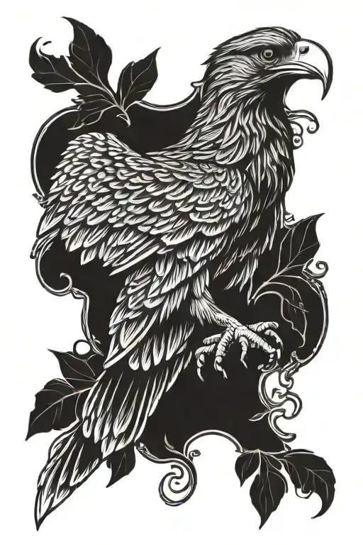buzzard tattoo design idea