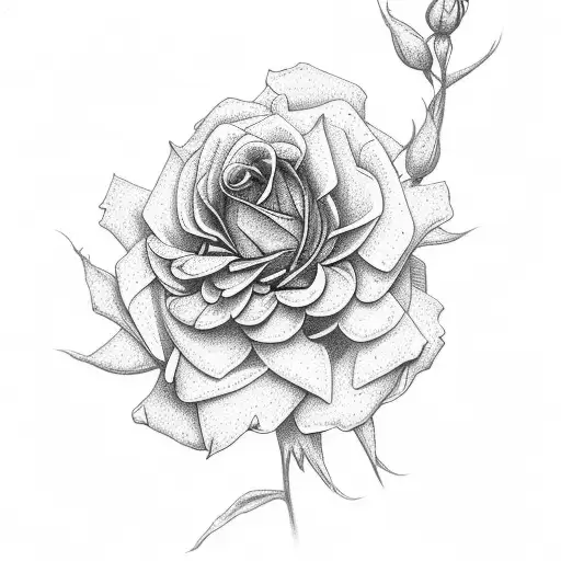 rose,chrysanthemum,honeysuckle,aster tattoo design idea