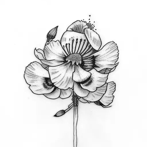 bluebonnet flower with tattoo design idea