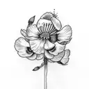 bluebonnet flower with tattoo design idea