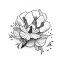 bluebonnet flower with tattoo design idea