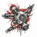 atomic bomb exploding tattoo design idea