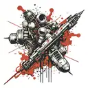 atomic bomb exploding tattoo design idea