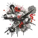 atomic bomb exploding tattoo design idea