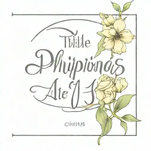 bible verse Philippians 4:13 tattoo design idea