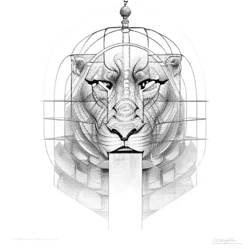 a god in a cage tattoo design idea