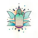 A traditional style tattoo of a cactus surrounded by glowing light bulbs tattoo design idea