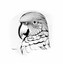 kea parrot  tattoo design idea