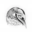 kea parrot tattoo design idea