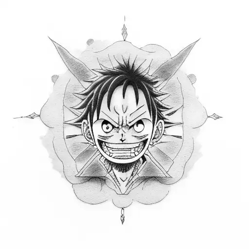 luffy  tattoo design idea