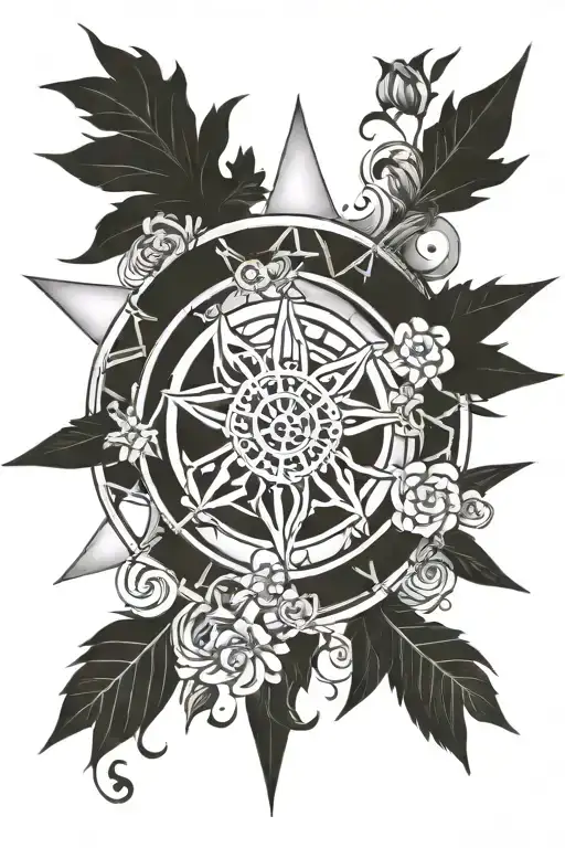 dharma wheel blastover tattoo design idea