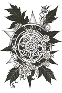 dharma wheel blastover tattoo design idea