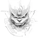 tech circuitry mixed with outdoors tattoo design idea