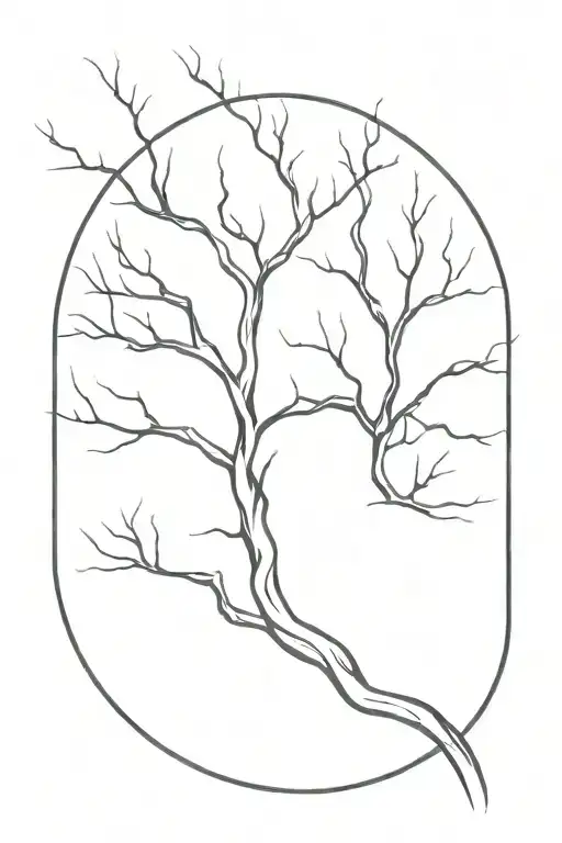 leafless tree  tattoo design idea