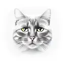 cat eye tattoo design idea