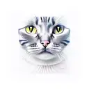 cat eye tattoo design idea