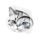 cat eye tattoo design idea