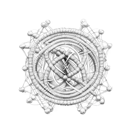  DNA double helix that transitions into a messenger RNA (mRNA) molecule, and then into a protein structure. The DNA stra tattoo design idea