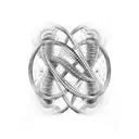  DNA double helix that transitions into a messenger RNA (mRNA) molecule, and then into a protein structure. The DNA stra tattoo design idea