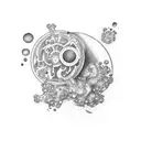 oxygen carbon hydrogen and nitrogen tattoo design idea