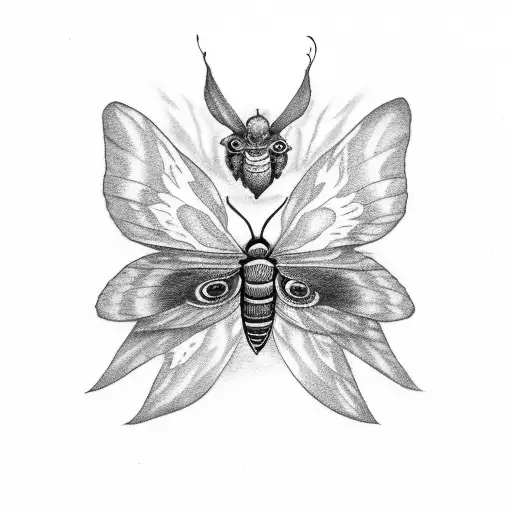 greta van fleet inspired moth tattoo design idea