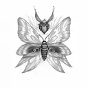 greta van fleet inspired moth tattoo design idea