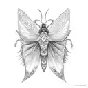 greta van fleet inspired moth tattoo design idea