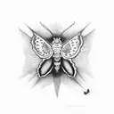 greta van fleet inspired moth tattoo design idea