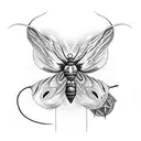 greta van fleet inspired moth tattoo design idea