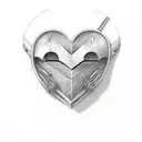 knife through heart  tattoo design idea