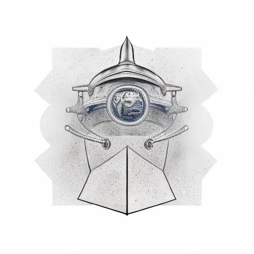 3 Stone towers, knights helmet tattoo design idea