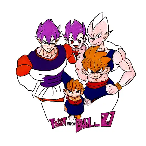 dragonball Z style tattoo featuring Goku, Frieza, and Vegeta tattoo design idea
