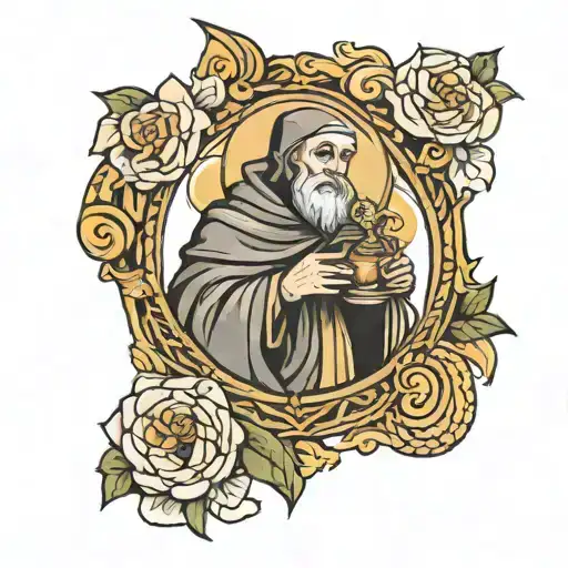 Saint Anthony tattoo design idea