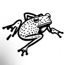 frog doing funny things tattoo design idea