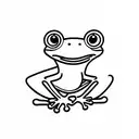 frog doing funny things tattoo design idea
