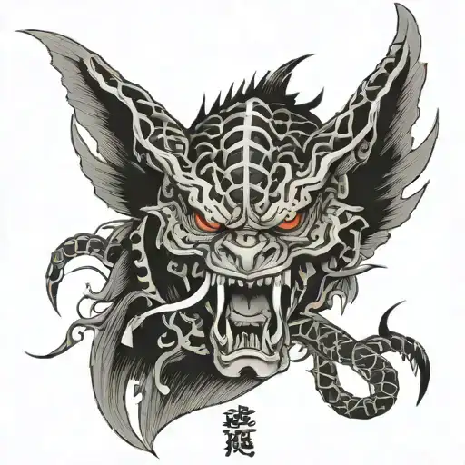 Gothic predator   tattoo design idea