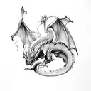dragon and gryphon  tattoo design idea
