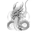 dragon and gryphon  tattoo design idea