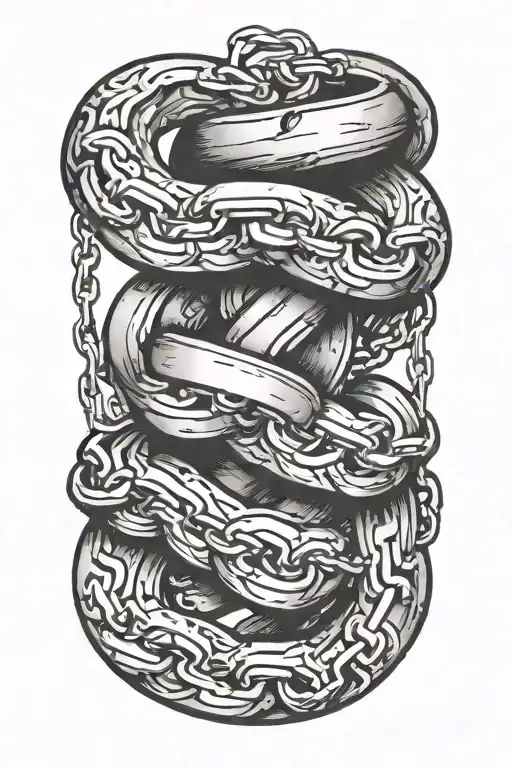 Chain links tattoo design idea