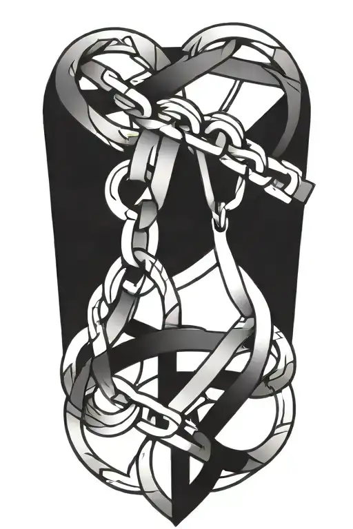 Chain links tattoo design idea