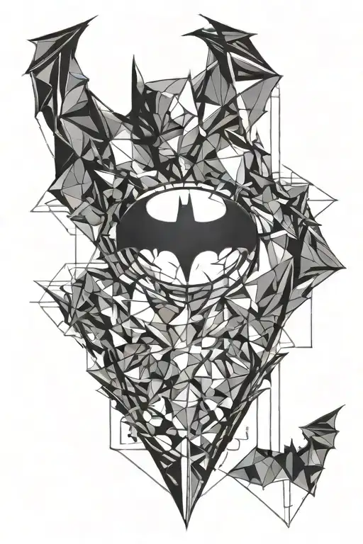 batman symbol tattoo design idea
