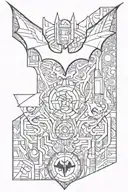 batman symbol tattoo design idea