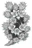 cholla cactus tattoo design idea