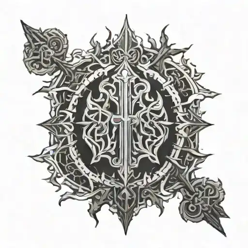 dark souls dark sign tattoo design idea