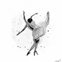 Movement Dance Freedom Fluidity tattoo design idea